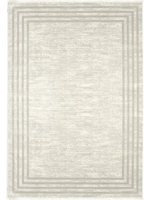 Aren Halı Douve Çerçeveli Krem Polyester Makine Halısı