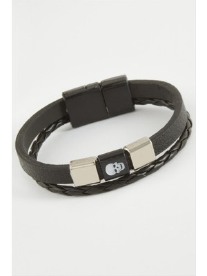 Kuru Kafa Kaliteli Mıknatıslı Suni Deri Bileklik