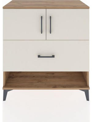 Hyperion Şifonyer Tek Raflı Tek Çekmeceli 2 Kapaklı 88X44X96 Çam-Aytaşı