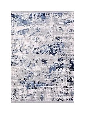 Aren Halı Lario Modern Mavi Triko Akrilik Pamuk Atkılı Makine Halısı