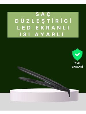 2025 ısı ayarlı titanyum kaplama seramik plakalı saç düzleştirici dijital ekranlı 