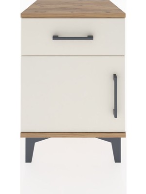 Hyperion Komodin Tek Çekmeceli Tek Kapaklı 44X44X64 Çam-Aytaşı
