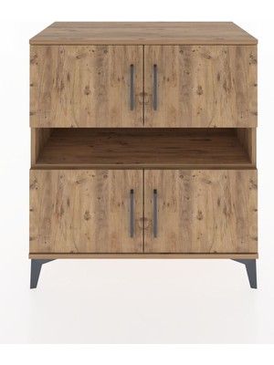 Hyperion Şifonyer 5 Raflı 4 Kapaklı 88X44X96 Çam-Çam