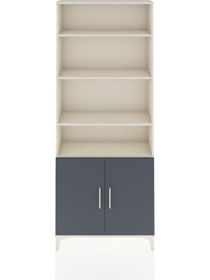 Arges Dolap 5 Raflı 2 Kapaklı 88X30X221 Aytaşı-Antrasit