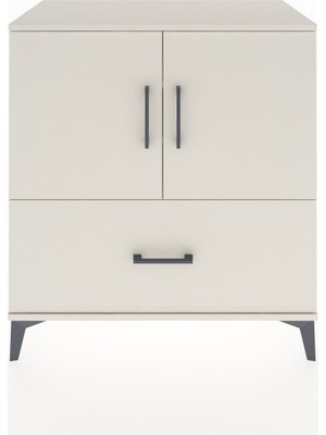 Hyperion Şifonyer 3 Raflı Tek Çekmeceli 2 Kapaklı 88X44X96 Aytaşı-Aytaşı