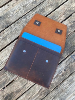 Deri Ipad/tablet Çantası El Yapımı