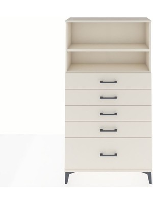 Arges Dolap 2 Raflı 5 Çekmeceli 88X30X163 Aytaşı-Aytaşı