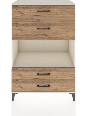 Hyperion Dolap Tek Raflı 4 Çekmeceli 88X44X134 Aytaşı-Çam