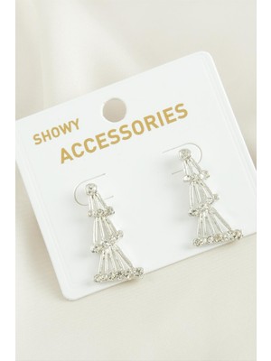 Kule Trend Taşlı Küpe