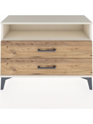 Arges Şifonyer Tek Raflı 2 Çekmeceli 88X30X64 Aytaşı-Çam