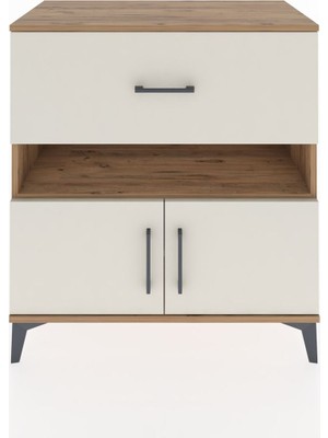 Hyperion Şifonyer 2 Raflı Tek Çekmeceli 2 Kapaklı 88X44X96 Çam-Aytaşı