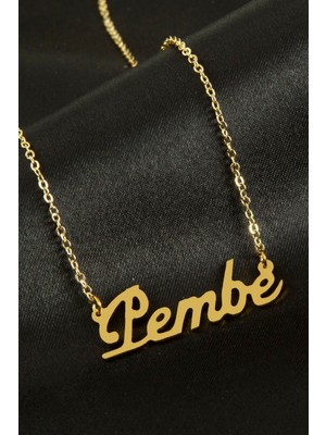 Pembe Isimli Kolye (Kişiye Özel)