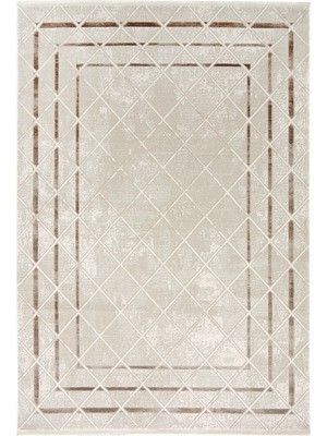 Aren Halı Commentry Çerçeveli Krem Akrilik Makine Halısı