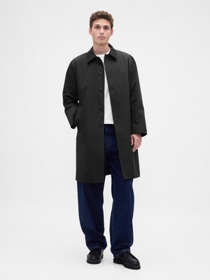 Gap Erkek Siyah New Mac Trençkot