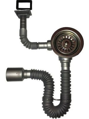 Çöpmak Kapalı Taşmalı Körüklü Evye Sifonu 50 mm