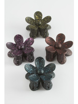 Çiçek Renkli Mandal Toka 8 cm