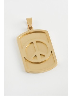 Barış Işareti Çelik Kolye Ucu 2,5*4 cm