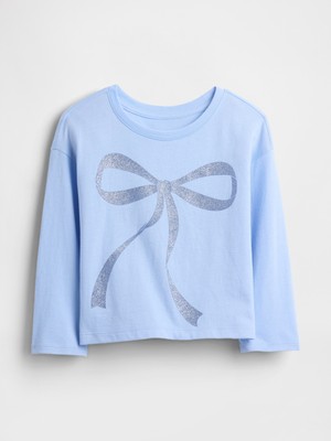 Gap Kız Bebek Açık Mavi Mix & Match Relaxed Grafik T-Shirt
