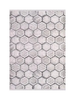 Aren Halı Lucera Geometrik Gri Akrilik Makine Halısı