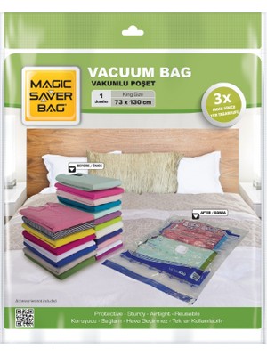 73X130 Jumbo Vakumlu Poşet Hurç Bag (4172)
