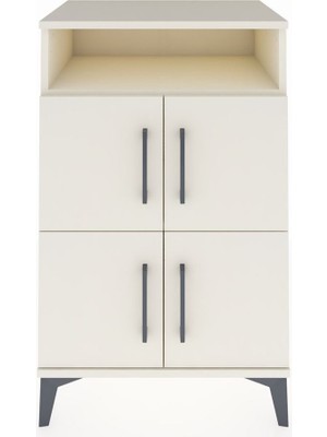 Hyperion Komodin 2 Raflı 4 Kapaklı 60X44X96 Aytaşı-Aytaşı