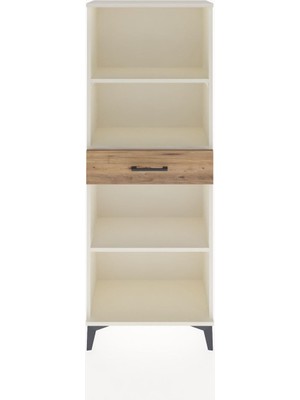 Arges Dolap 3 Raflı Tek Çekmeceli 60X30X163 Aytaşı-Çam