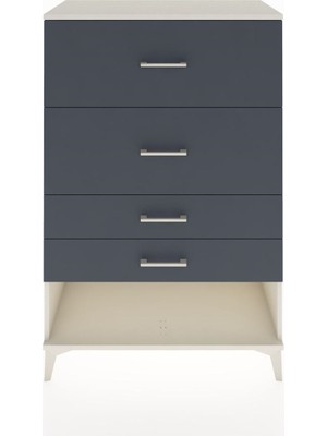 Hyperion Dolap 4 Çekmeceli 88X44X134 Aytaşı-Antrasit