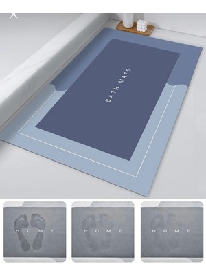 40X60 cm Oval Su Emici Banyo Paspası, Bej Renk, Dayanıklı ve Şık Tasarım