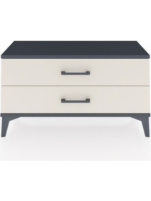 Arges Şifonyer 2 Çekmeceli 88X30X48 Antrasit-Aytaşı