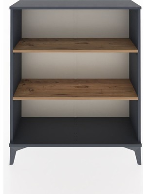 Arges Şifonyer 2 Raflı 88X30X106 Antrasit-Çam