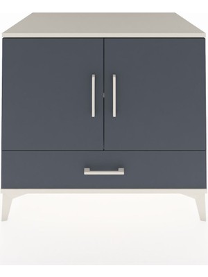 Kronos Şifonyer 2 Raflı Tek Çekmeceli 2 Kapaklı 88X59X80 Aytaşı-Antrasit
