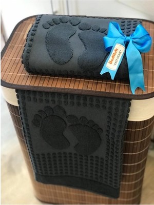 2'li Antrasit Banyo Ayak Havlusu Seti, Şık ve Yumuşak Dokusu ile Konfor Sağlar