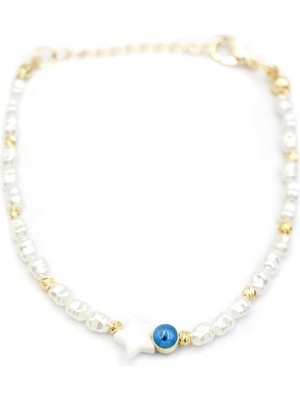 Yıldız Inci Bileklik - Beyaz