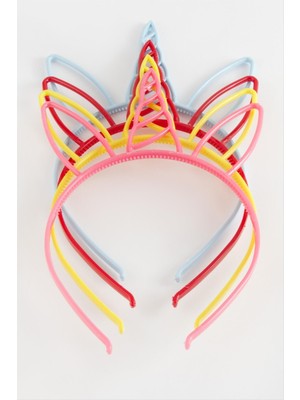 Unicn Kulaklı Plasik Çocuk Taç