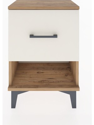 Arges Komodin Tek Çekmeceli 44X30X64 Çam-Aytaşı