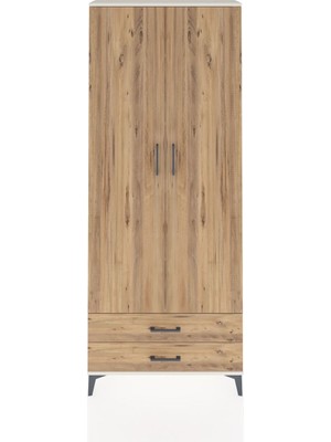 Arges Dolap 5 Raflı 2 Çekmeceli 2 Kapaklı 88X30X221 Aytaşı-Çam