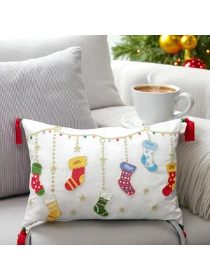 Yılbaşı Kırlent Kılıfı