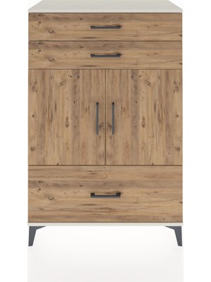 Hyperion Dolap 2 Raflı 3 Çekmeceli 2 Kapaklı 88X44X134 Aytaşı-Çam