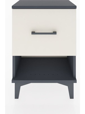 Arges Komodin Tek Çekmeceli 44X30X64 Antrasit-Aytaşı