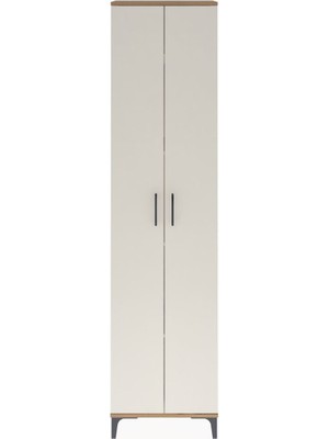 Arges Dolap 4 Raflı 2 Kapaklı 60X30X243 Çam-Aytaşı