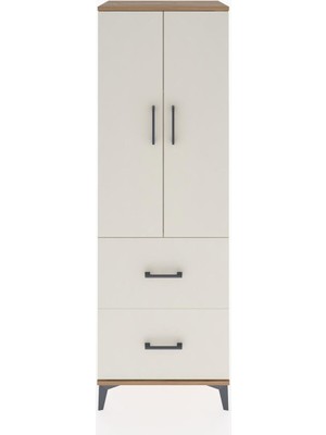 Hyperion Dolap 3 Raflı 2 Çekmeceli 2 Kapaklı 60X44X182 Çam-Aytaşı