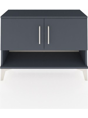 Arges Şifonyer 2 Raflı 2 Kapaklı 88X30X64 Antrasit-Antrasit