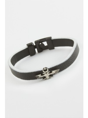 Çift Başlı Kartal Kaliteli Suni Deri Bileklik