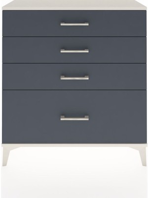 Arges Şifonyer 4 Çekmeceli 88X30X96 Aytaşı-Antrasit