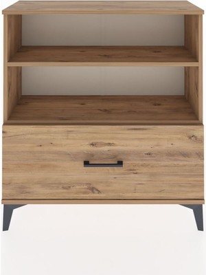 Arges Şifonyer 2 Raflı Tek Çekmeceli 88X30X96 Çam-Çam