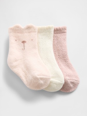 Gap Bebek Toz Pembe Cashsoft Crew Çorap (3’lü)