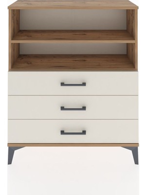 Arges Şifonyer 2 Raflı 3 Çekmeceli 88X30X106 Çam-Aytaşı