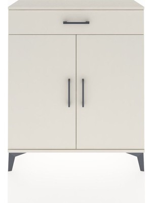 Arges Şifonyer Tek Raflı Tek Çekmeceli 2 Kapaklı 88X30X106 Aytaşı-Aytaşı