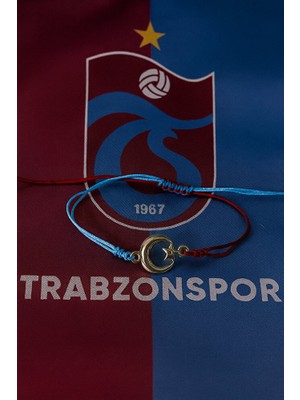 Trabzonspor Ay Yıldız Taraftar Makrome Bileklik El Yapımı – Ayarlanabilir