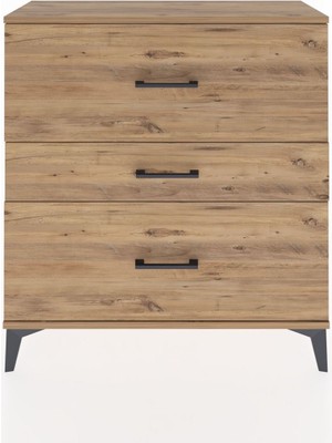 Arges Şifonyer 3 Çekmeceli 88X30X96 Çam-Çam